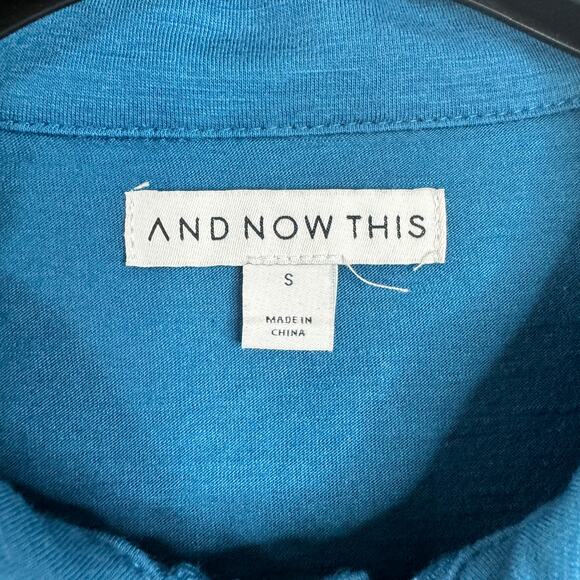 And Now This Mens Polo Size Small Blue Short Sleeve Lightweight Collared New - Picture 4 of 10